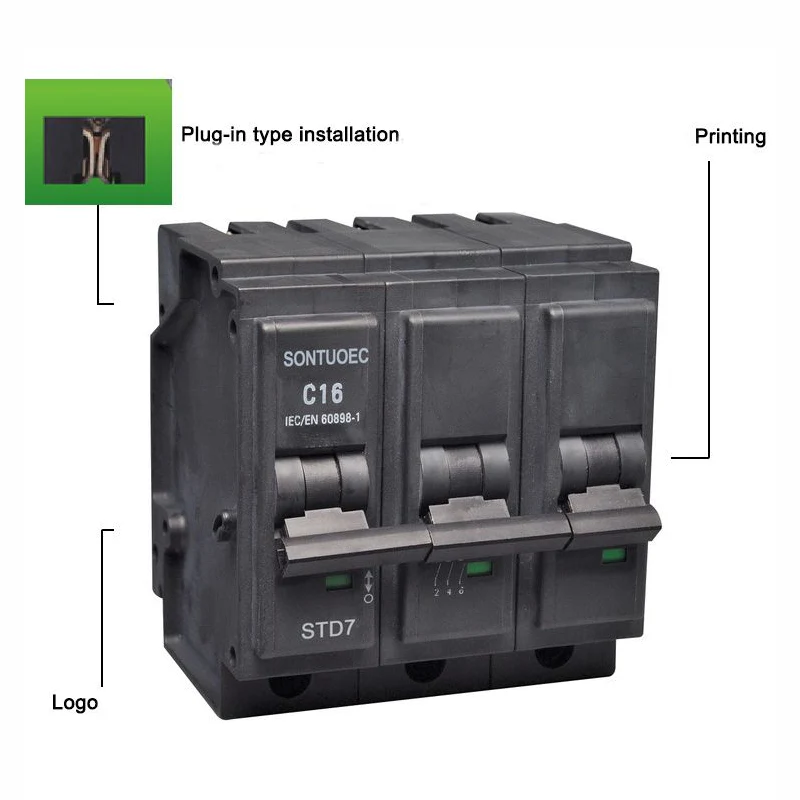Plug ka ho mofuta oa 3p Miniature Croender Cence Center McB