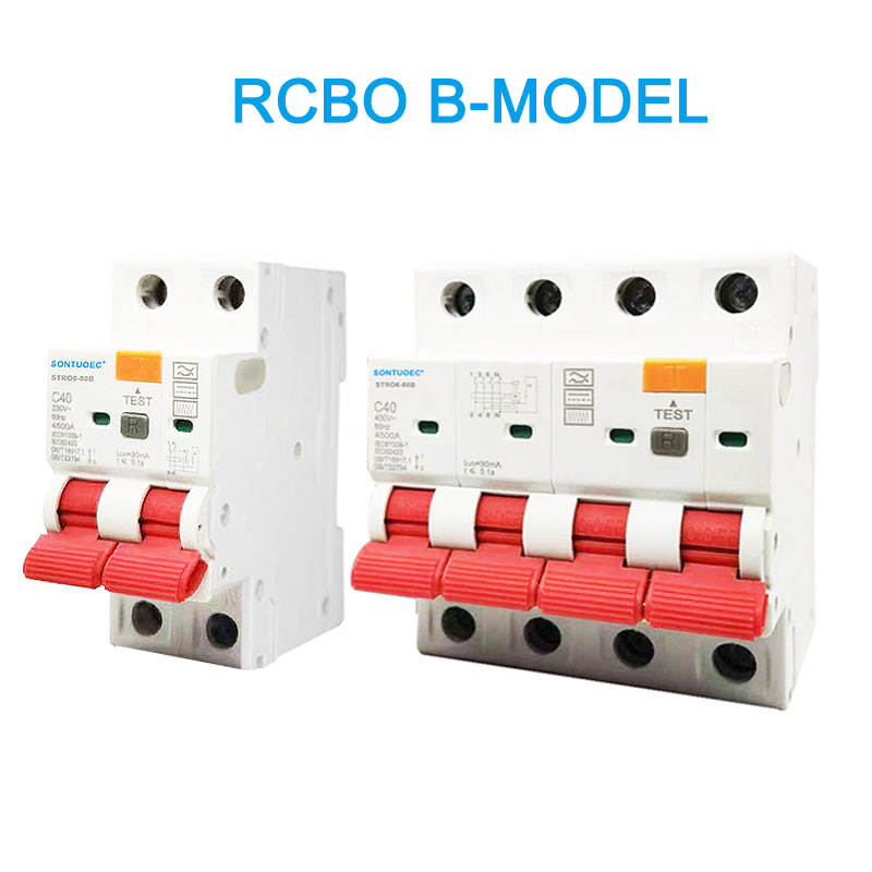 RCBO B Model 2P 4p Residence Breaker ea Pele ea Sekoane